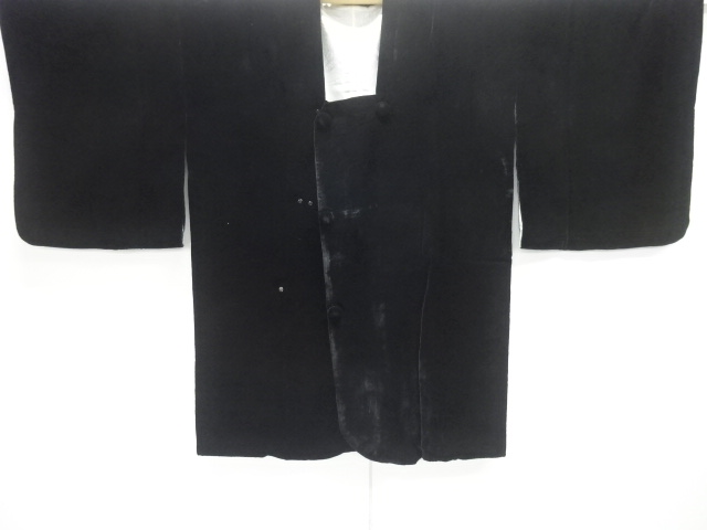 JAPANESE KIMONO / ANTIQUE TAISHO ROMAN VELVET MICHIYUKI COAT